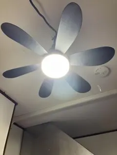 LED ブラック スマート天井ファン ライト付き リモコン操作可能