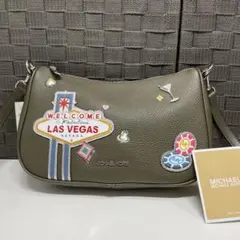 新品　MICHAEL KORS CARMELA オリーブ ショルダーバッグ