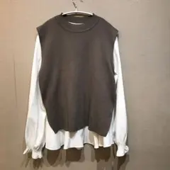 coca コカ ニットベストセットブラウス　Lサイズ
