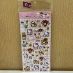 国内正規品保証！！ラメ入り樹脂もりシール　サンリオキャラクターズ　うさはな　ハム