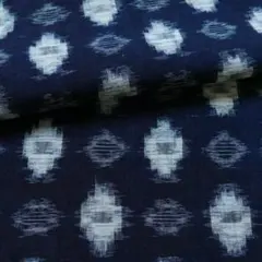 №268　古布　ハギレ　*藍染　木綿　絣　はぎれ*　33×63cm