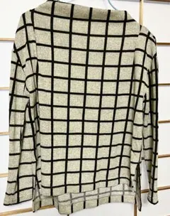 ikka チュニック　カットソー　トップス　チェック