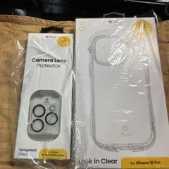 iFace iPhone16pro用カメラレンズプロテクター & クリアケース