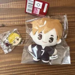 ハイキュー!! 宮侑　ぬいぐるみキーホルダー　ダイソー　前髪クリップ
