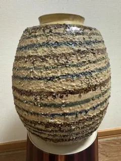 陶器 花瓶 貫入釉 - メルカリ