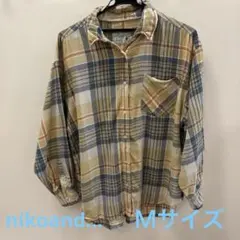 ニコアンド　ビエラチェックシャツ　Mサイズ