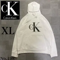 大人気 Calvin Klein 刺繡ロゴ プルオーバー スウェット パーカー