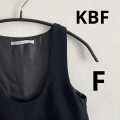 KBF フリル付き黒ノースリーブビスチェ　フリー　春夏　ブラック　タンクトップのサムネイル