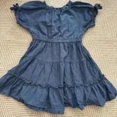 SKAPE 半袖ワンピース ポケット付きブルー 90cmのサムネイル