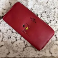 coach スヌーピー 長財布 pink - メルカリ