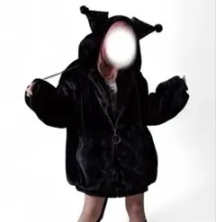【美品】REFLEM×サンリオ クロミ ファー パーカー ブラック