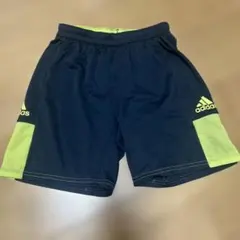 adidas ハーフパンツ 140cm ネイビー 蛍光イエロー
