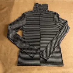 ストライプ ハイネック長袖トップスSサイズ　GU