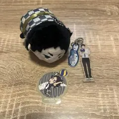 ハイキュー　赤葦京治 マスコットぬいぐるみ アクリルキーホルダー