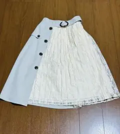 美品 MAJESTIC LEGON レース裾付き　フレアスカート