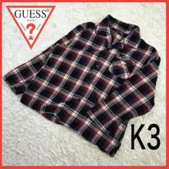 送料無料！ ゲス マルチカラー ネルシャツ オープンカラー チェックシャツ 人気