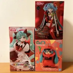 ガンダム45周年×初音ミク シャアザクぐるみ等 プライズフィギュア 3種セット