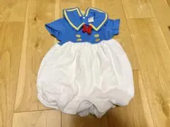 【美品】ディズニー ドナルドダック　ロンパース 80cm バースデイ