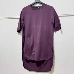 【美品】ATON エイトン ラウンドヘムＴシャツ　バーガンディー