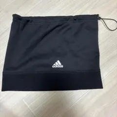adidas 黒 ネックウォーマー 3本ライン