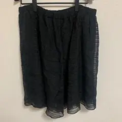 ✨️大きいサイズ✨️シフォン風 フレアスカート【5L】ウエストゴム ブラック