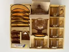 ADELEX GLASSWARE SET アンバー ガラス食器セットのサムネイル