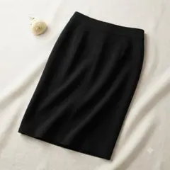 【ESPIÉ】膝丈タイトスカート フォーマル リクルート黒 【M】のサムネイル