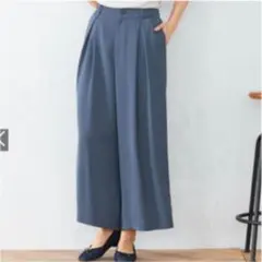 COMME CA ISM ワイドパンツ　ブルー　青