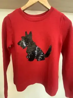 Gap Kids 赤い犬のスパンコールセーター サイズ160cm