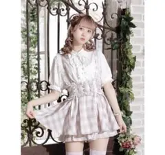 ノエミーNOEMIE ダブルスピンドルレースアップサス付きスカパン ペールピンク
