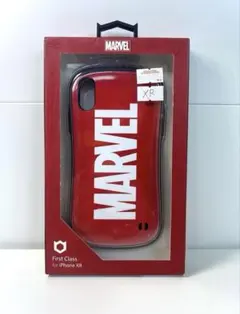 【新品】iFace iPhoneXRケースレッド耐衝撃人気ロゴMARVEL