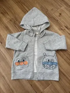 アンパンマン フード付きトレーナー 90cm グレー