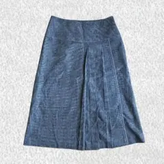 【アンゴラ20%混】アルチザン 変形プリーツスカート 11号 グレー 美品のサムネイル