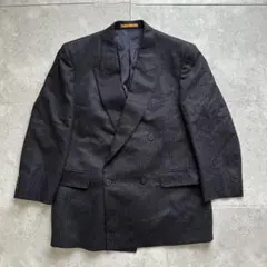 LANCEL ランセル ダブルブレストジャケット ダークグレー ストライプ