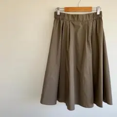 アースミュージック&エコロジー タックギャザースカート フレア ひざ丈 F