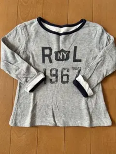 ラルフローレン 長袖カットソー 3T グレー ネイビー　リバーシブル