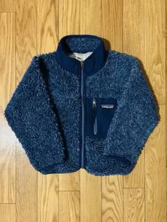 patagonia キッズ フリースジャケット ネイビー　ボアジャケット　レトロ