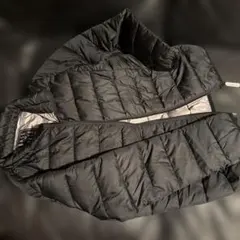 ブラックダウンコート キルティング