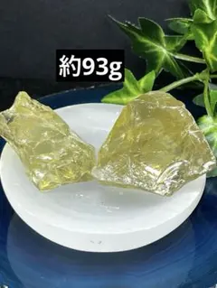 天然石　シトリンクォーツ　フリーフォーム　原石　2個　格安⭐️2791のサムネイル