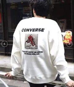 CONVERSE ホワイト スウェット トレーナー