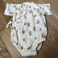 バースデイ　フタくま　ベビー甚平　80