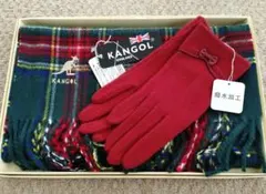 yu様専用‼️ KANGOL チェック柄マフラー ＆手袋セット‼️