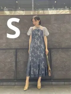 ラグナムーンLADYフラワージャガードレースワンピース S 美品
