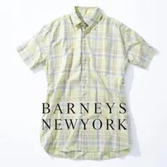 BARNEYS NEW YORK チェック柄 半袖シャツ Sサイズ ボタンダウンのサムネイル