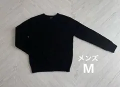 メンズMサイズ　AZUL by moussy リブニット　無地　黒