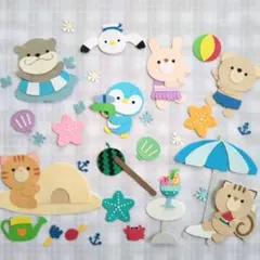 クラフトパンチ 海 海水浴セット アルバム 壁面飾りのサムネイル