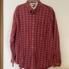 TOMMY HILFIGER チェック柄長袖シャツ XL