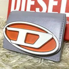 DIESEL ディーゼル 三つ折りウォレット 財布 オレンジ グレー - メルカリ