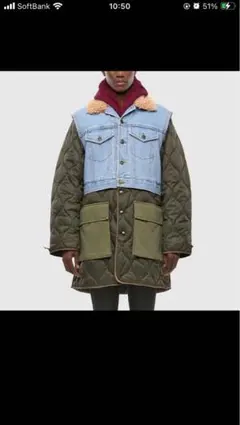 DIESEL デニムキルティングジャケット　2way