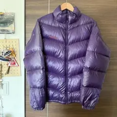 00s Columbia ダウンフェザージャケット パープル ドローコード付き